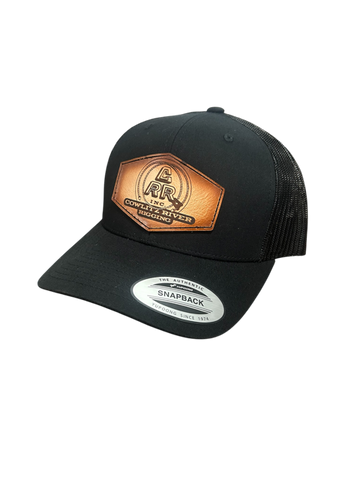 Black CRR logo Leather Patch Hat