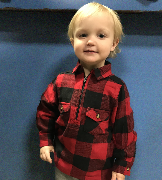 Baby red 2024 flannel shirt